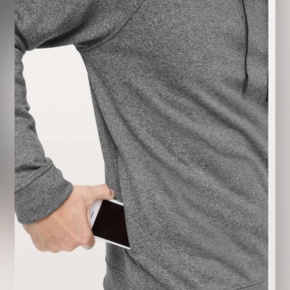 Men’s Lululemon Gray City Sweat Pullover Hoodie Thermo Size XS